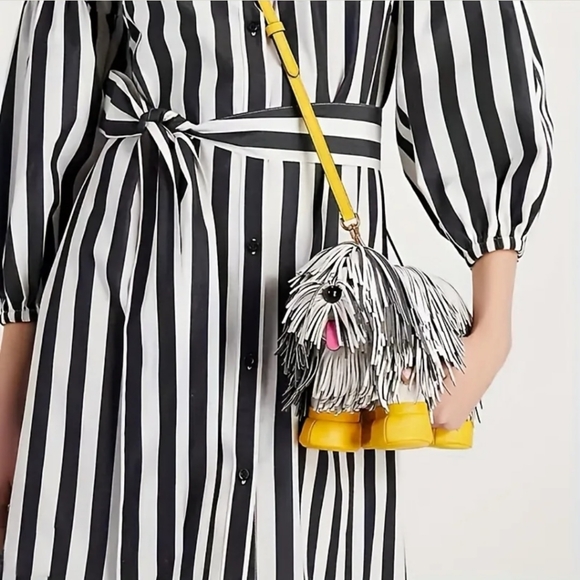 Handbags - (KS Insp) Trendy (White)Chow Chow Tassel Dog Crossbody Bag. RSP$800